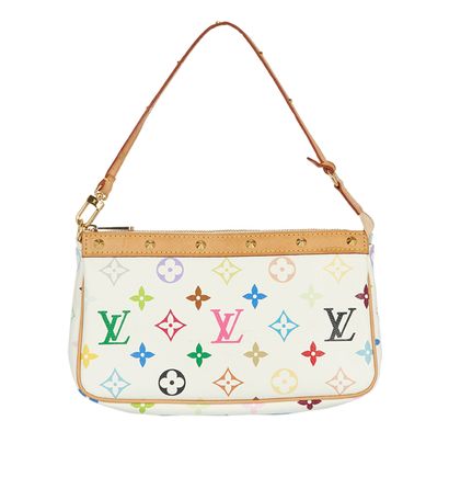 X Takashi Murakami Pochette, £820, Handbags, Green/Pink/White/Yellow, Coated Canvas, Front view